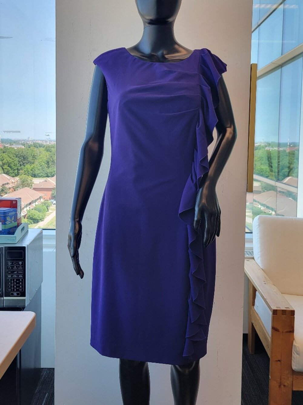 Calvin klein Cascading Side-Ruffle Sheath Dress